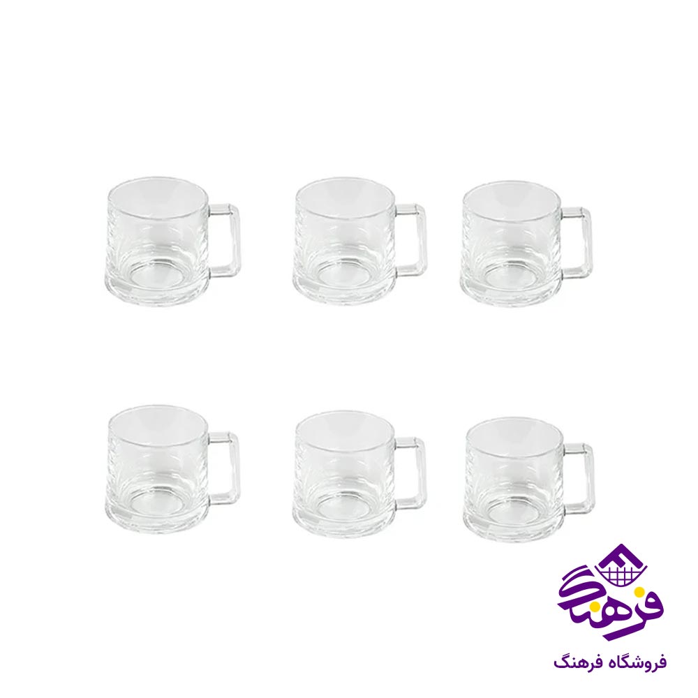 نيم ليوان دسته دار بلور زنگان مدل ديانا 1449 ( 6 عددی )