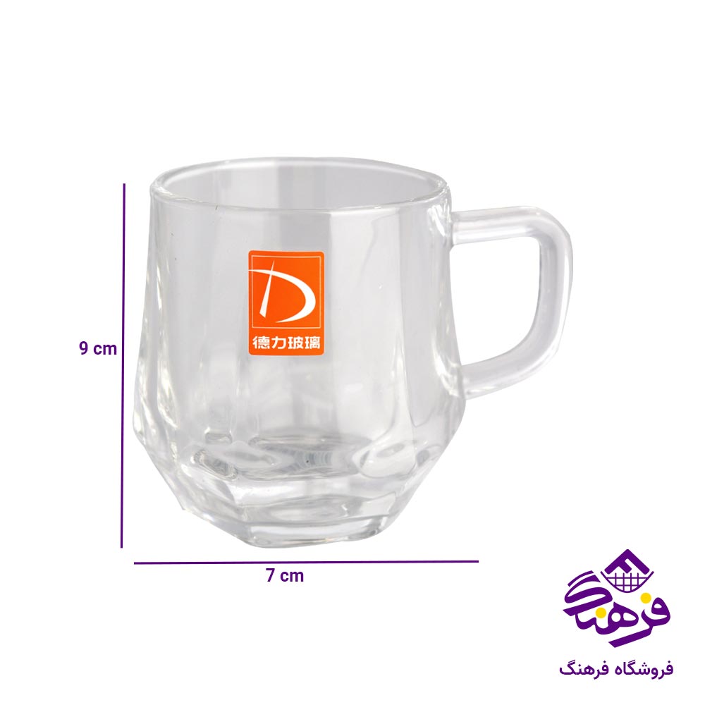لیوان دسته دار 6ضلعی دلی TZ398A