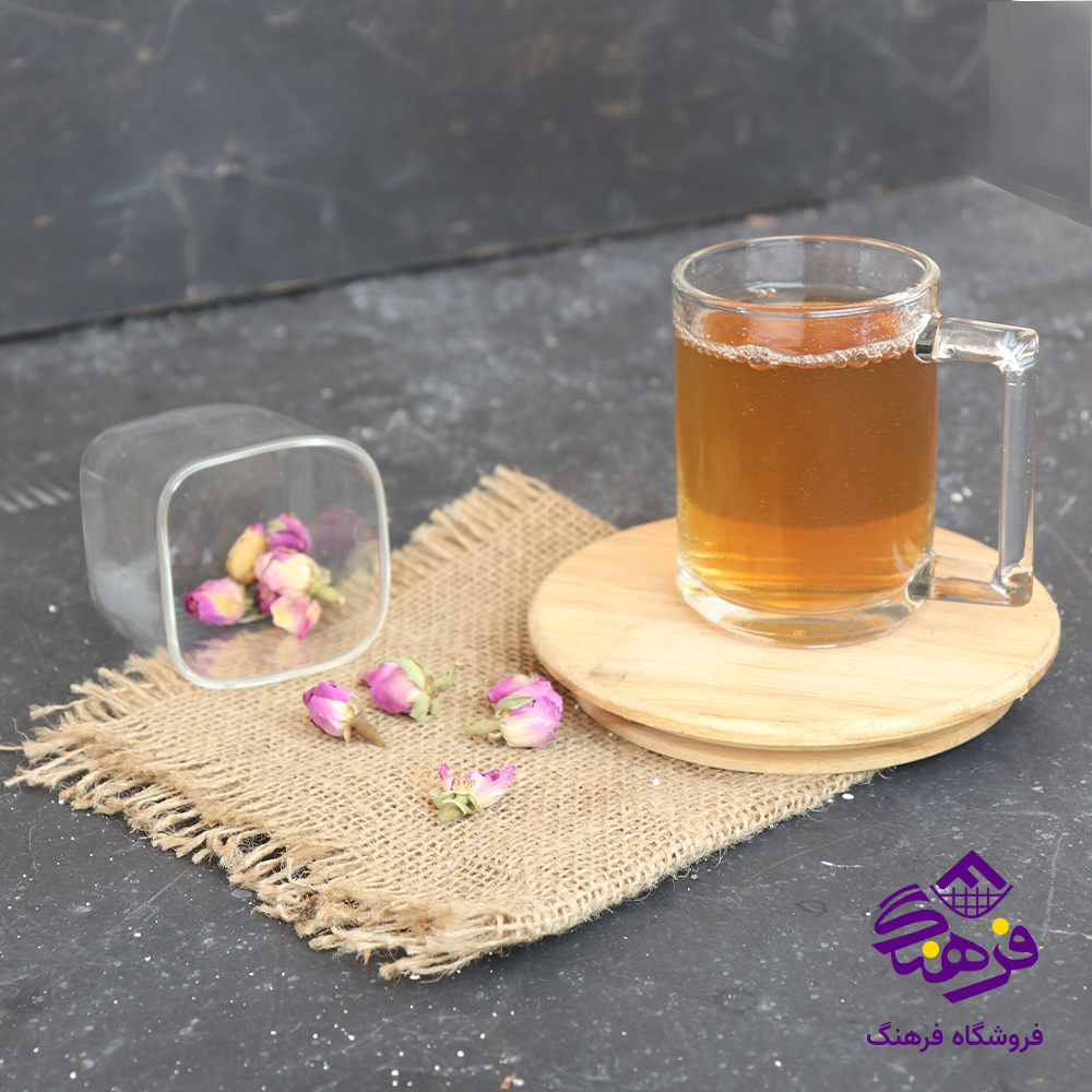 نیم لیوان دسته دار بلور کاوه مدل نیوزلند (54عددی)