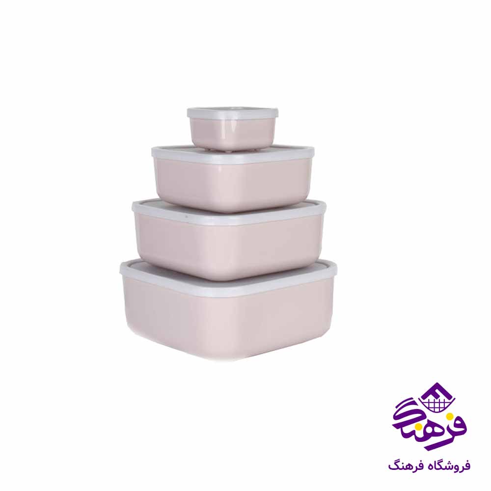 ست کاسه درب دار زيباسازان مدل سیکاس 32066 (4 سايز)