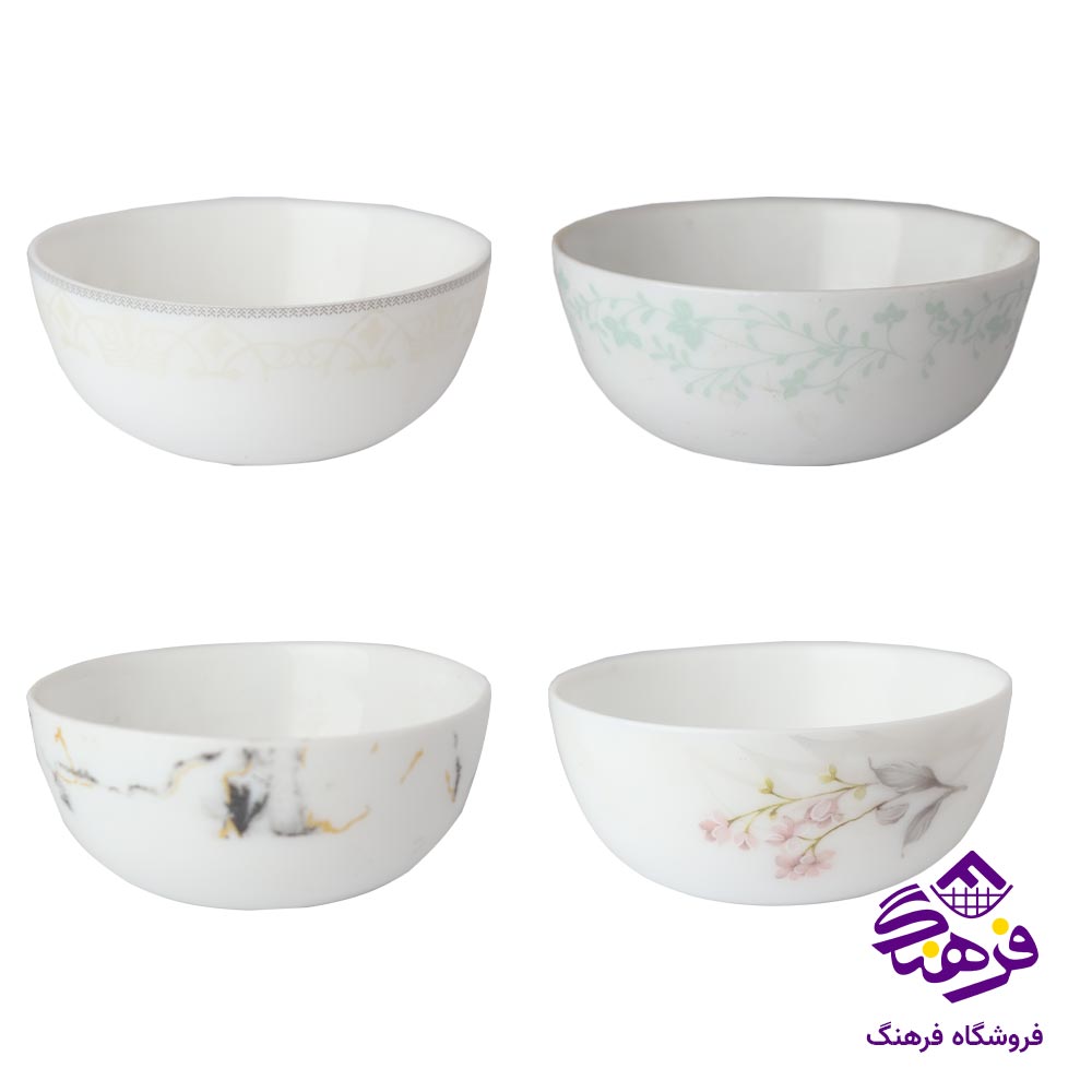 پیاله طرحدار گرد گلدن اپال 