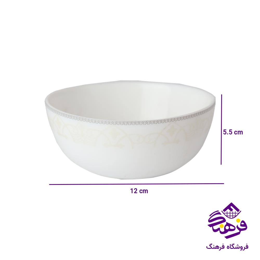 پیاله طرحدار گرد گلدن اپال 