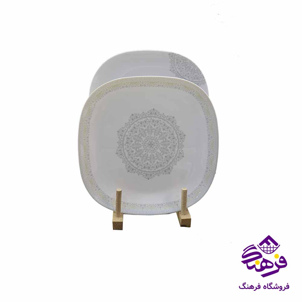 سرويس غذاخوری 26 پارچه گلدن اپال مدل کرل شاينا عسلی