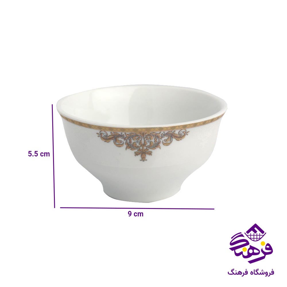پیاله ترشی 03 گرد طلایی پارس 1826