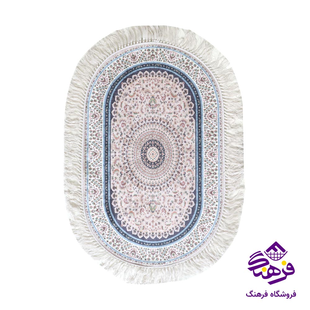 پادری طرح فرش بیضی 50 در 80 ترک