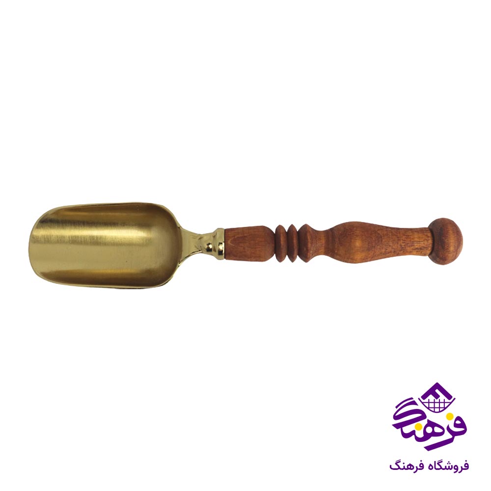 قاشق اجیل دسته چوبی کوچک