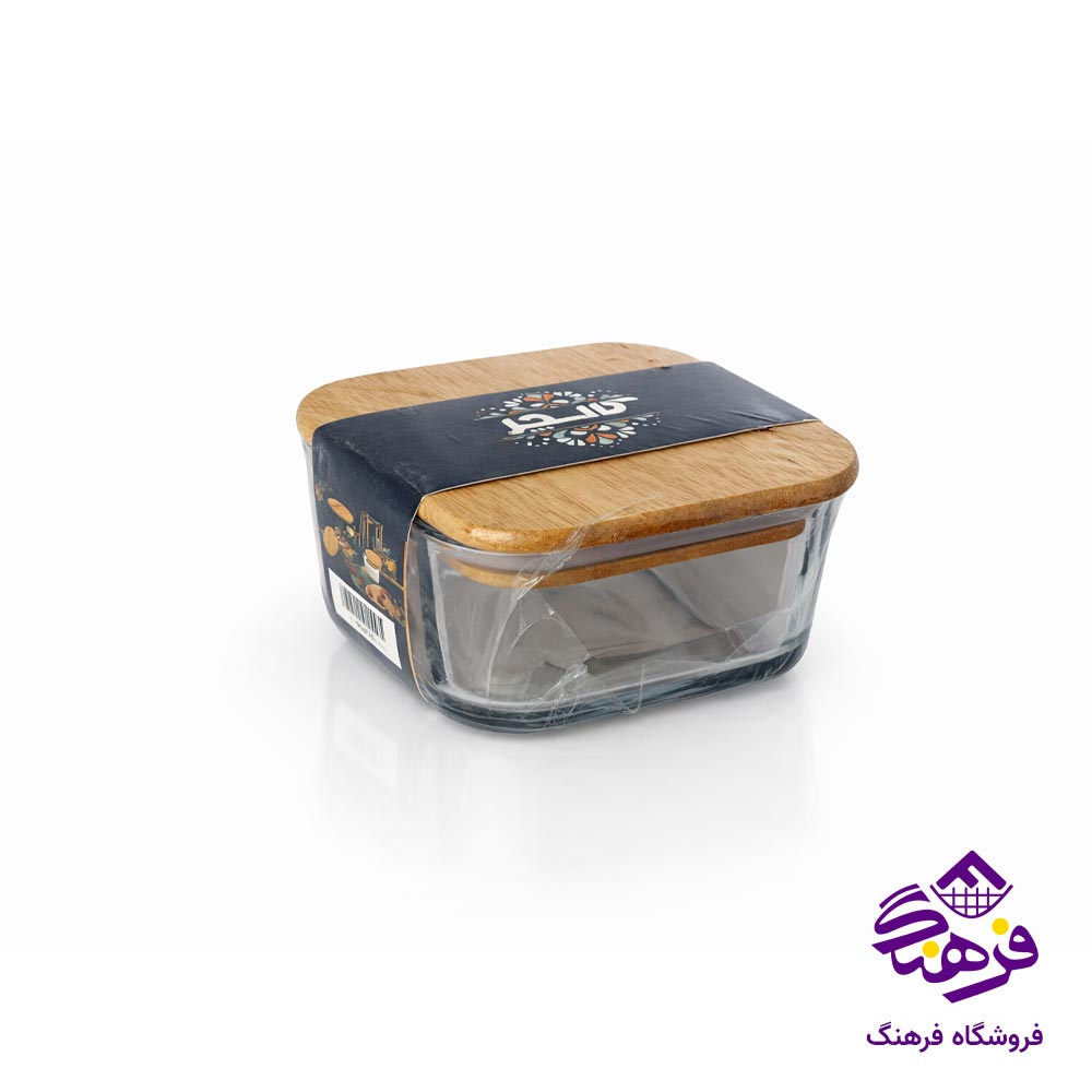 ظرف درب چوبی کالچر مدل هانکو 400 ميلی ليتر 