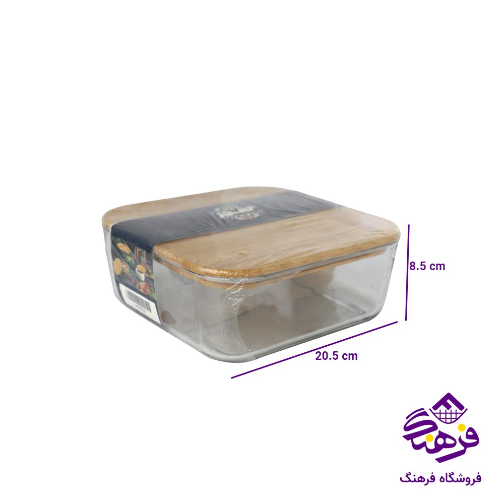 ظرف درب چوبی کالچر مدل هانکو 1800 ميلی ليتر 