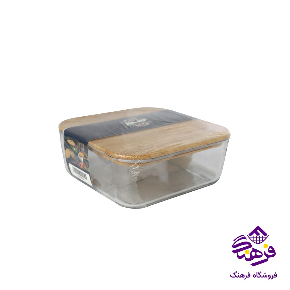 ظرف درب چوبی کالچر مدل هانکو 1800 ميلی ليتر 