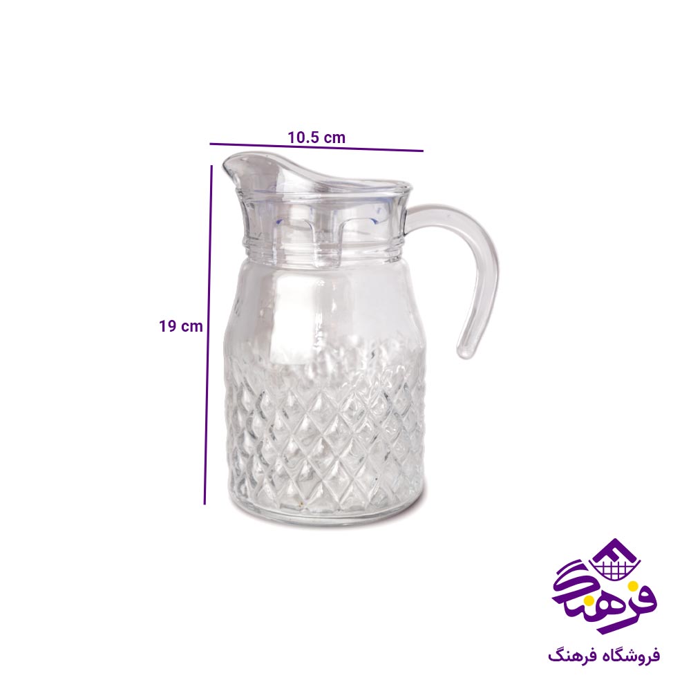 پارچ درب دار بلور کاوه مدل ميشل 