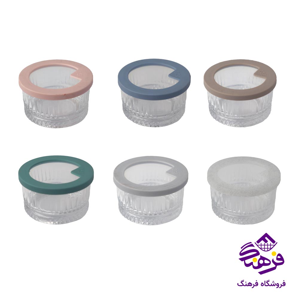 ظرف نگهدارنده درب رنگی بلور اصفهان مدل هيدا 674 