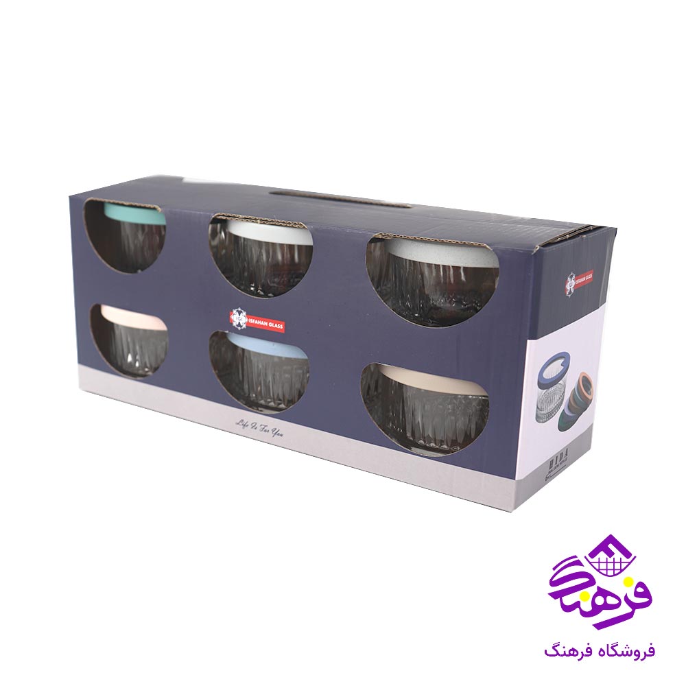 ظرف نگهدارنده درب رنگی بلور اصفهان مدل هيدا 674 