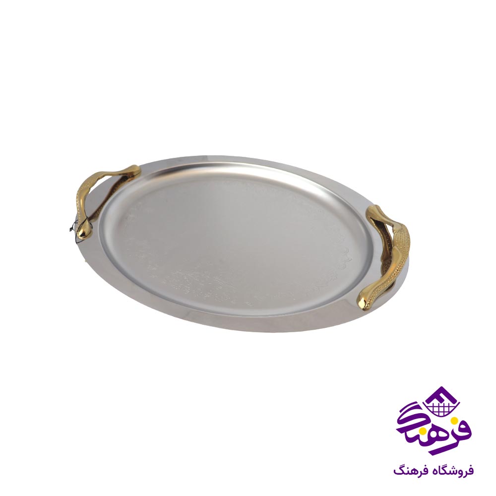 سينی بيضی منتیا مدل دسته طلايی زاماک 1532