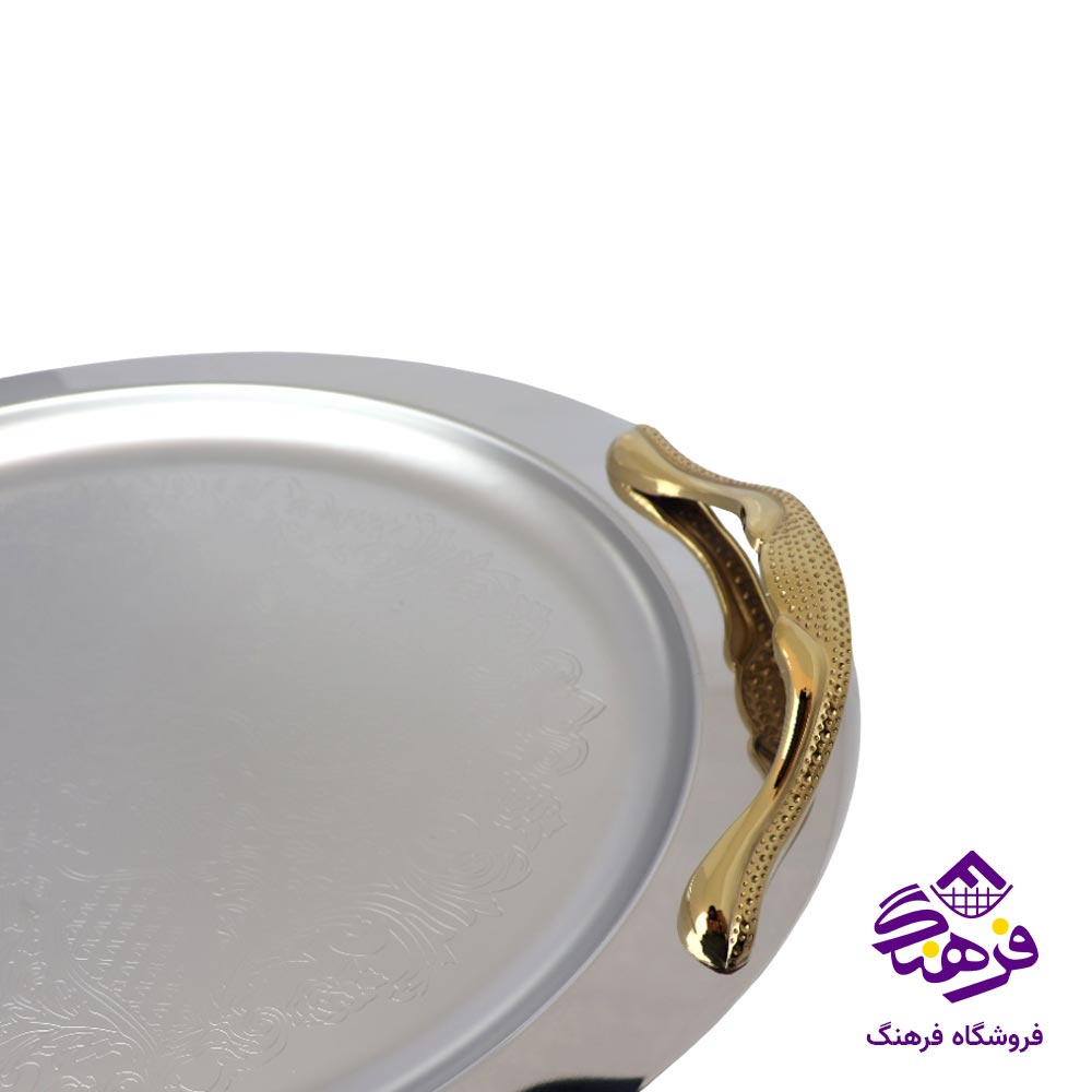 سينی بيضی منتیا مدل دسته طلايی زاماک 1532