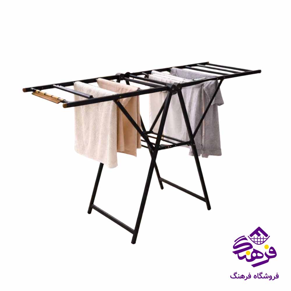  بندرخت الومینویم مشکی لوکس برند منتیا مدل 1141