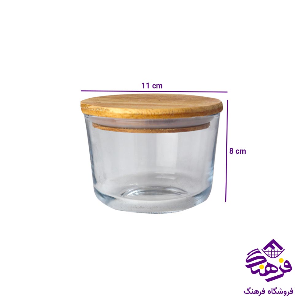 ظرف درب چوبی 400 میلی لیتر کالچر مدل تورکو