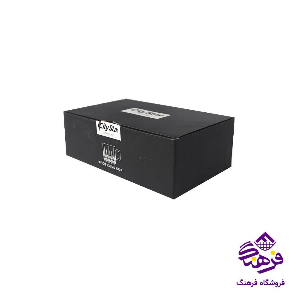 نیم لیوان 230 میلی لیتر سیتی استار مدل چین خشتی 0627