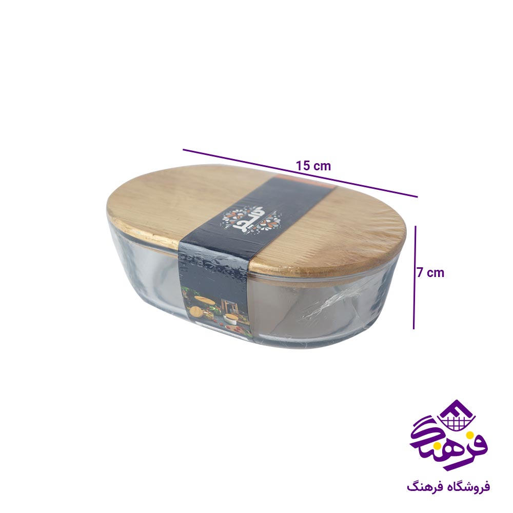 ظرف درب چوبی 400 میلی لیتر کالچر مدل تورینو