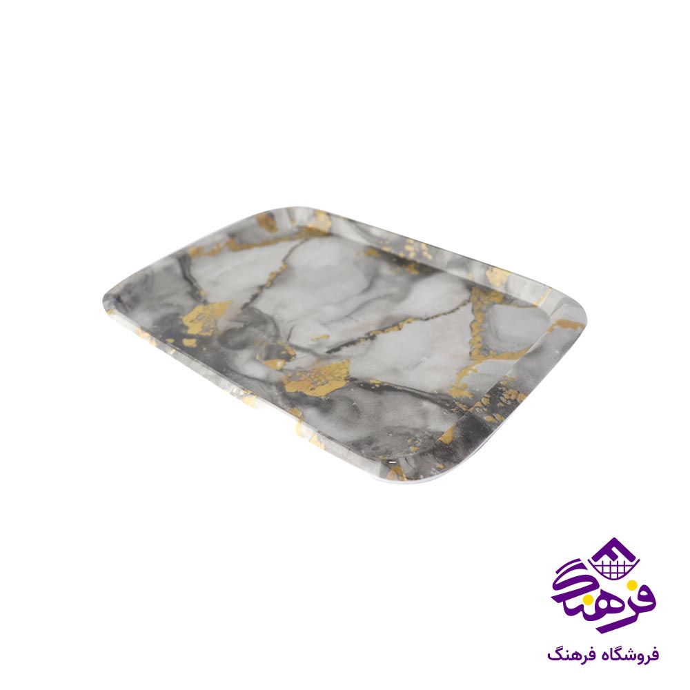 سینی مستطیل بدون دسته کسری مدل گرانیت سایز 1 کد 1001