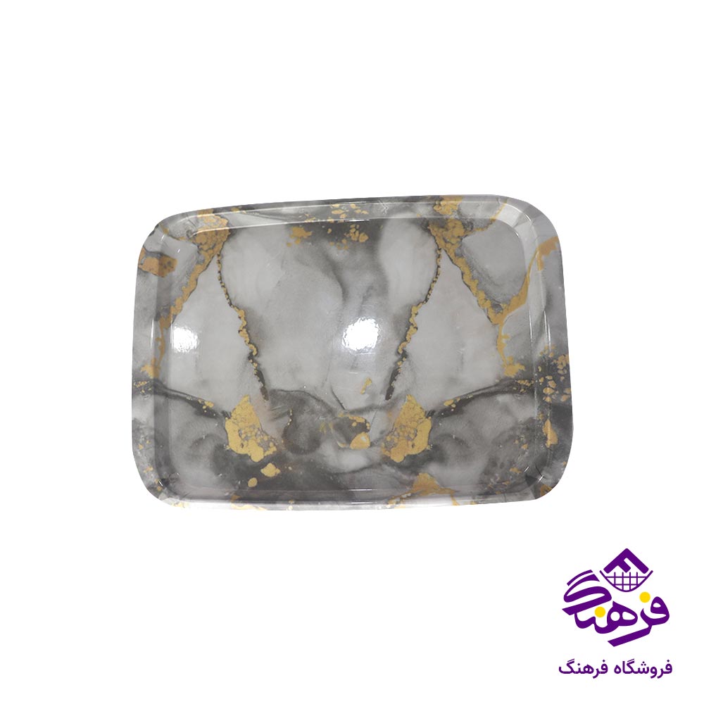 سینی مستطیل بدون دسته کسری مدل گرانیت سایز 1 کد 1001