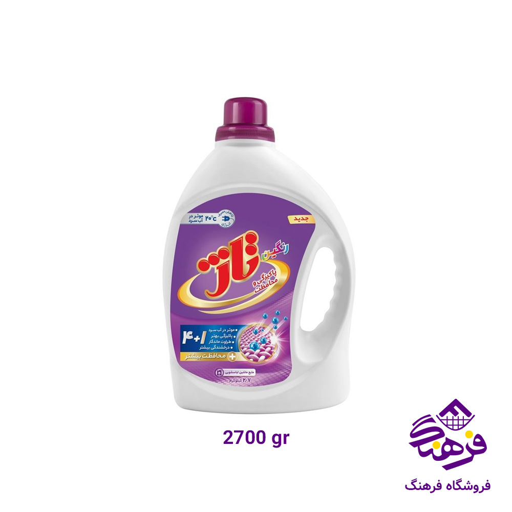 مایع لباسشویی رنگین شوی تاژ با رایحه شکوفه بهاری 2.7 کیلوگرم