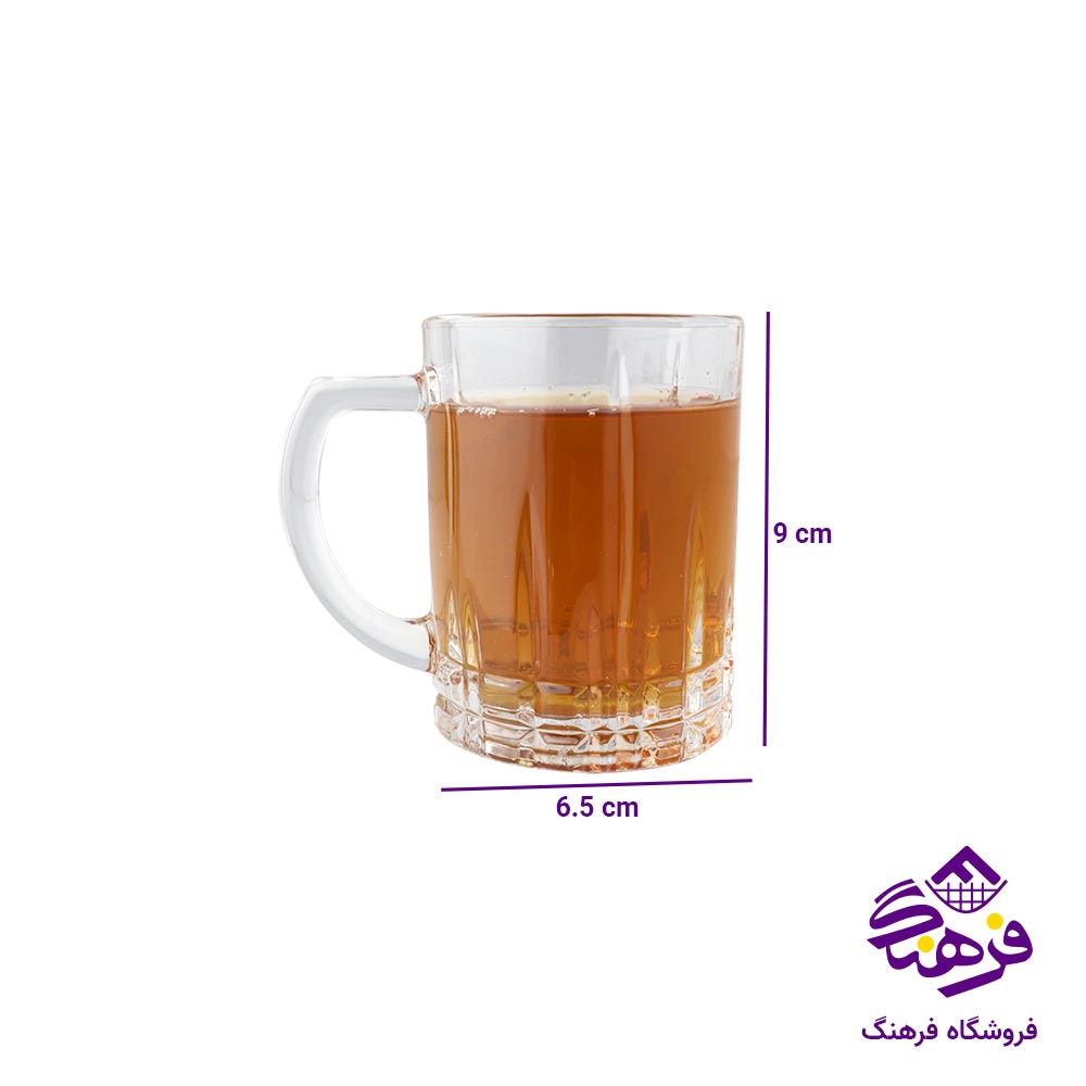 نیم لیوان بلور زنگان مدل لیلی 1455 (6 عددی)