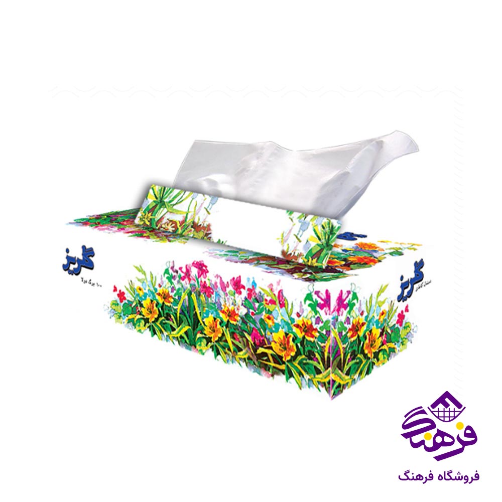 دستمال کاغذی گلریز مدل بهاره 200 برگ