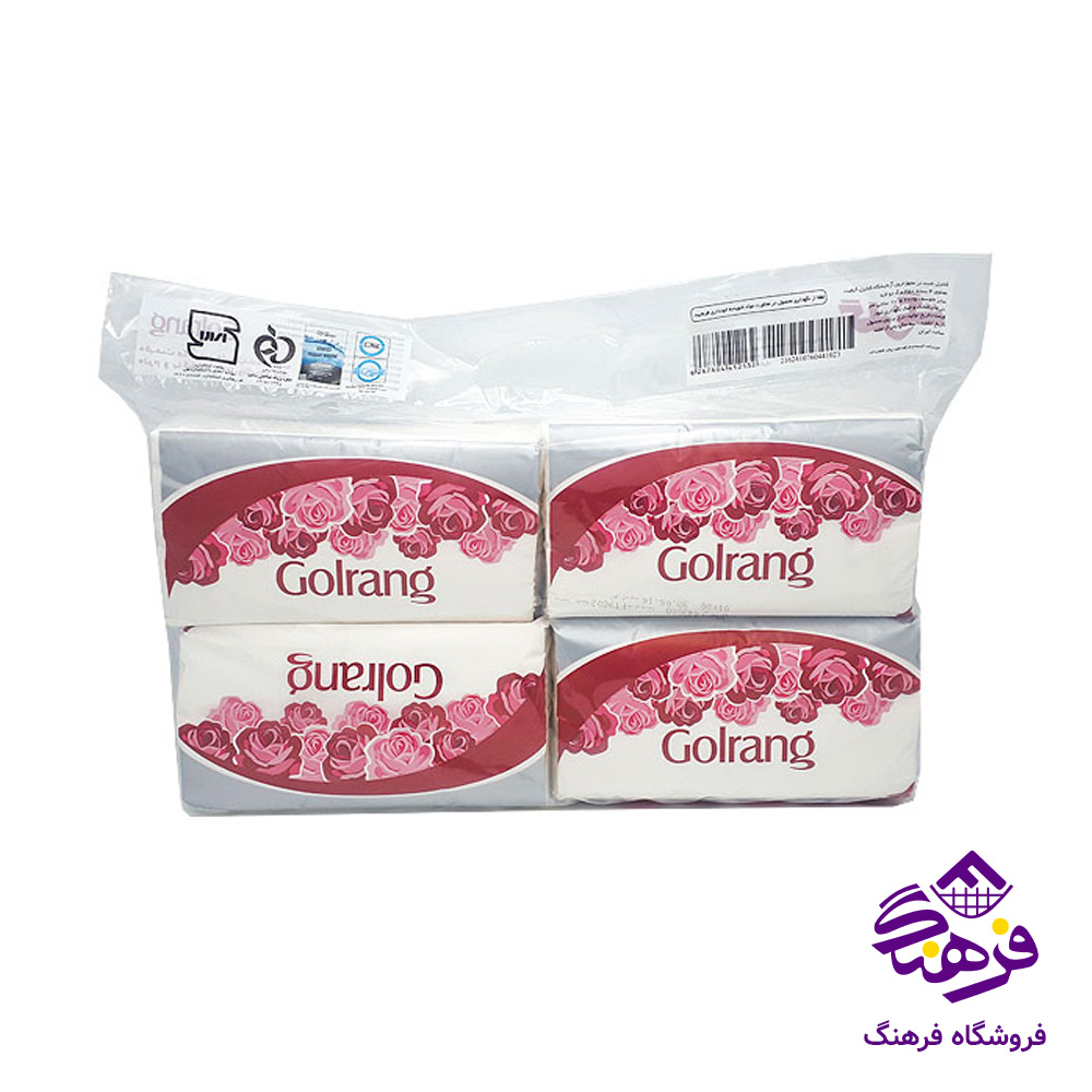 دستمال کاغذی گلرنگ مدل دولايه 250برگ (4عددی)