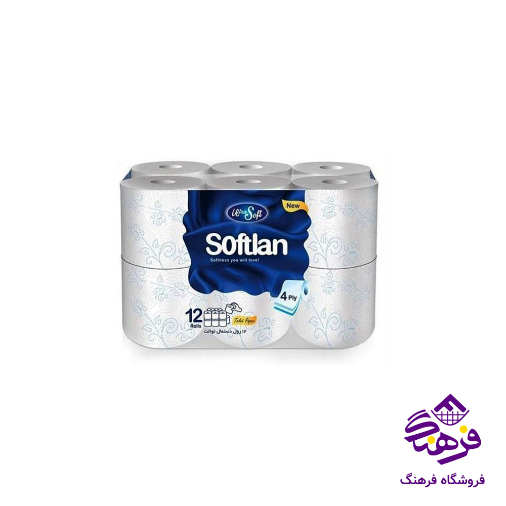 دستمال توالت سافتلن مدل تی پی تی دوازده قلو