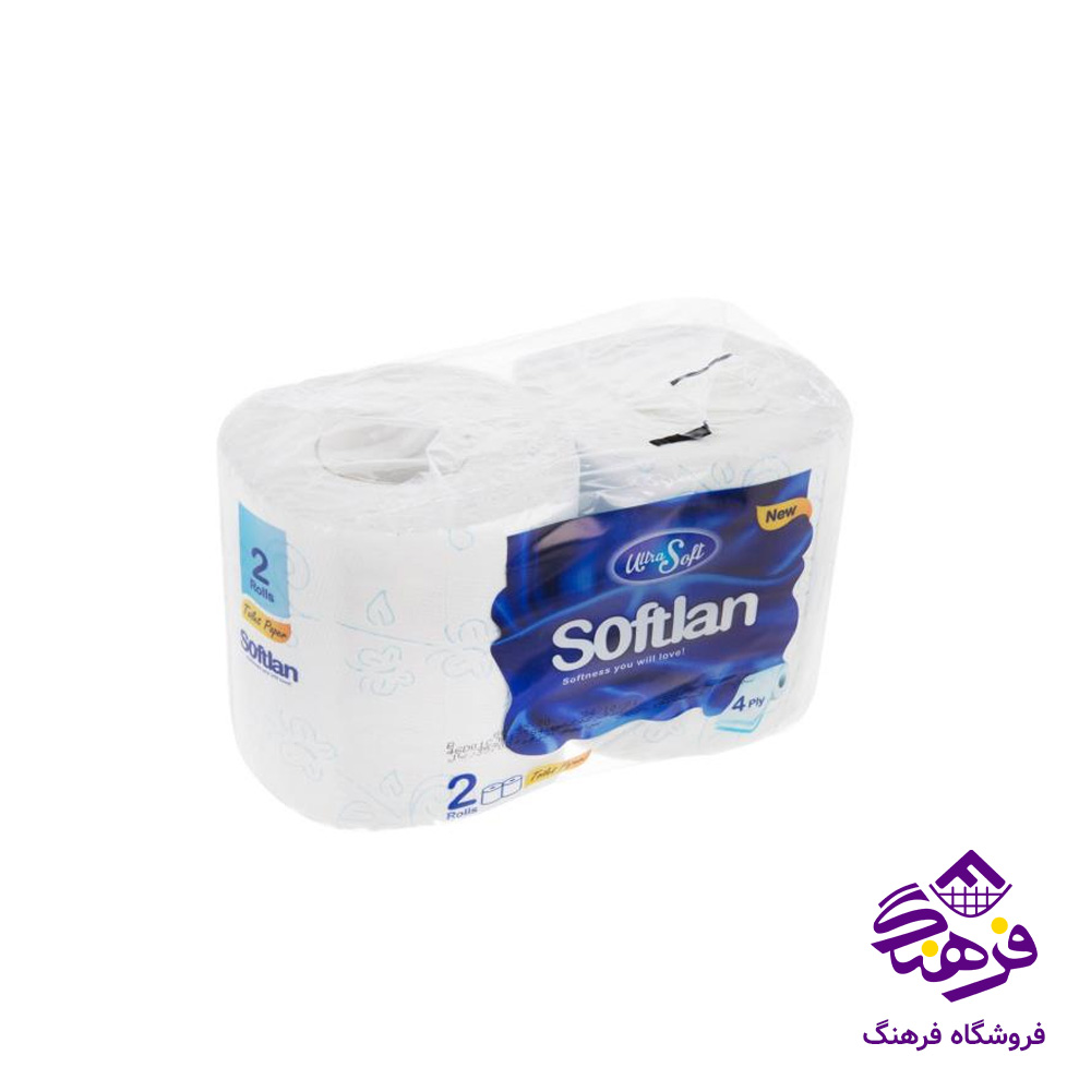 دستمال توالت سافتلن مدل پی تی پی دوقلو 