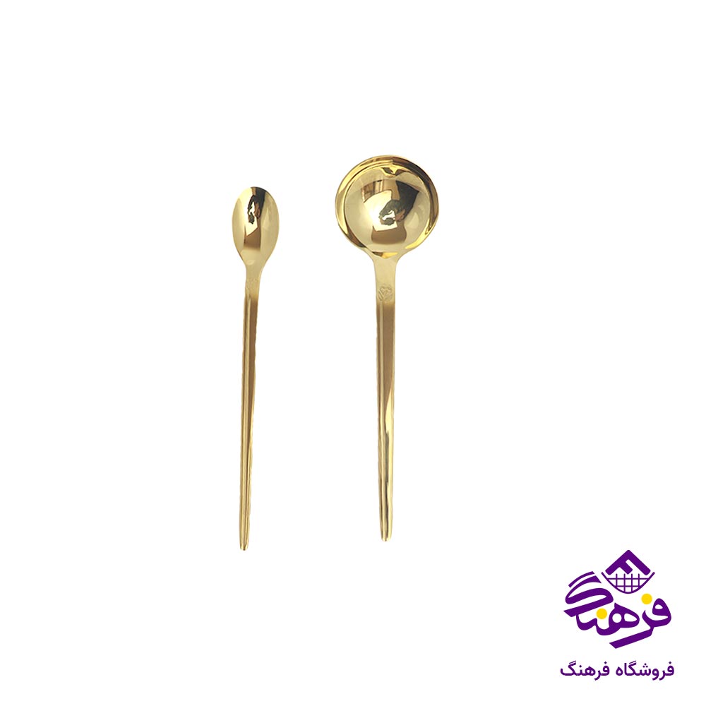 سرویس قاشق چنگال 120 پارچه اروپایی یونیک طلایی