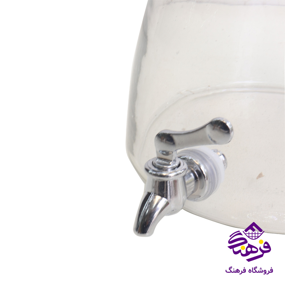 کلمن شيشه ای جام سازان مدل مارشال پايه چوبی