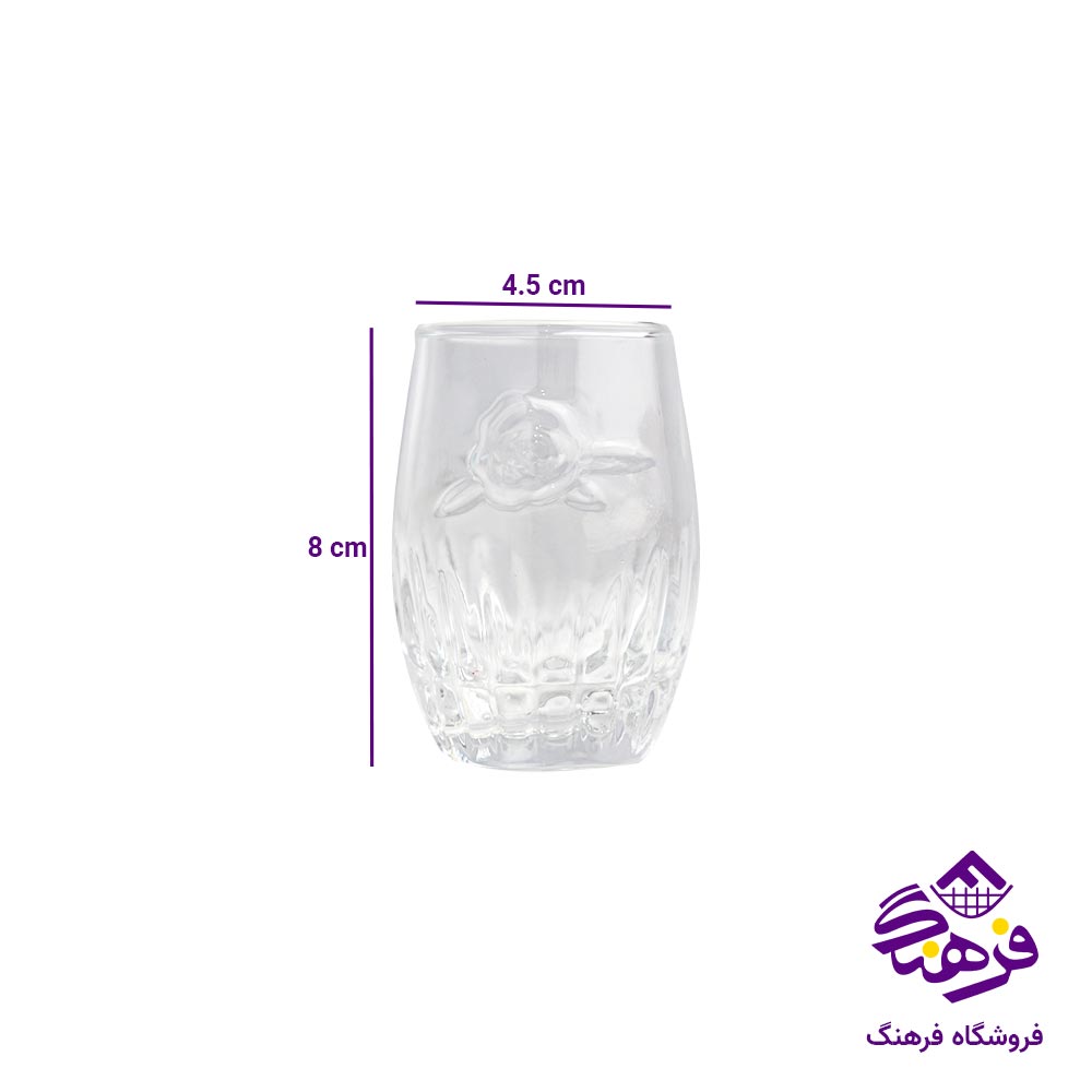 استکان بلور کاوه مدل زرا (6 عددی)