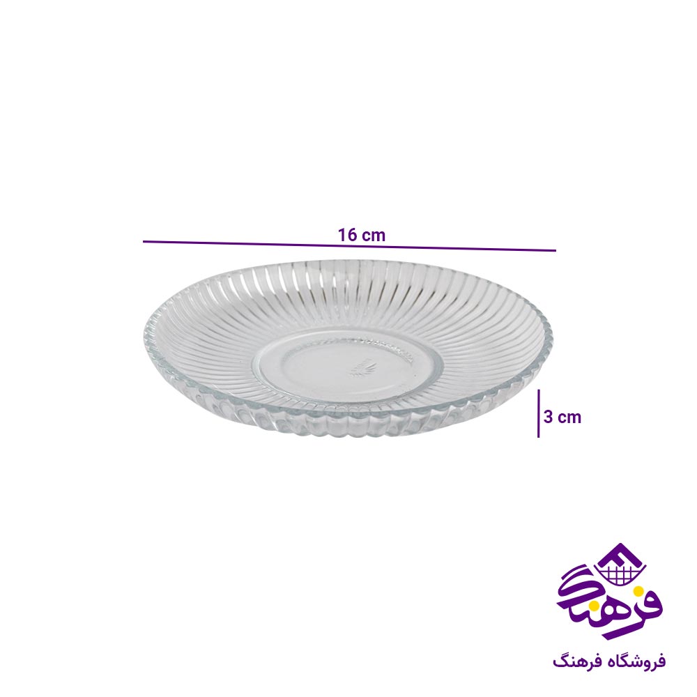 سرویس پیاله و پیش دستی بلور کاوه مدل پریمو (6 عددی)