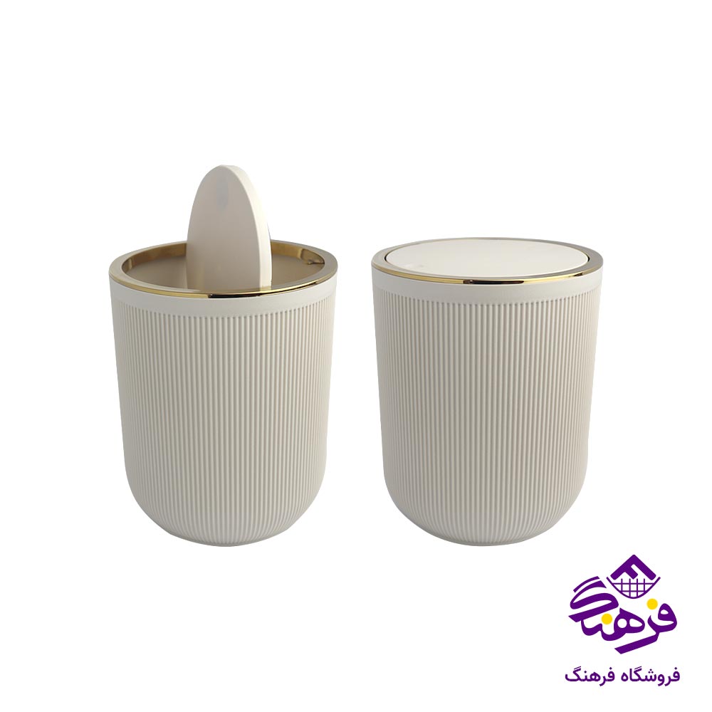 سطل و فرچه پادیز مدل زیگا طلایی کد 4662