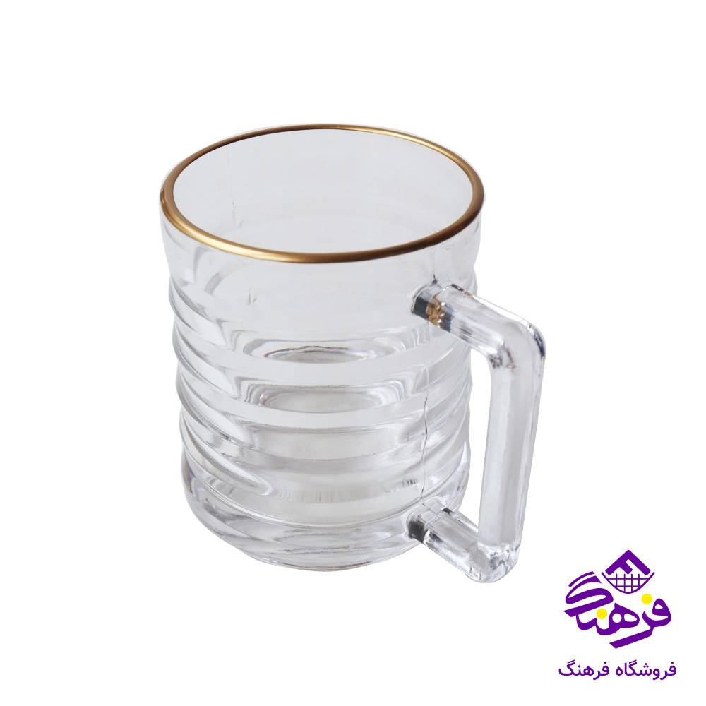 ليوان دسته دار بلور زنگان مدل لاين متوسط لب اکليل