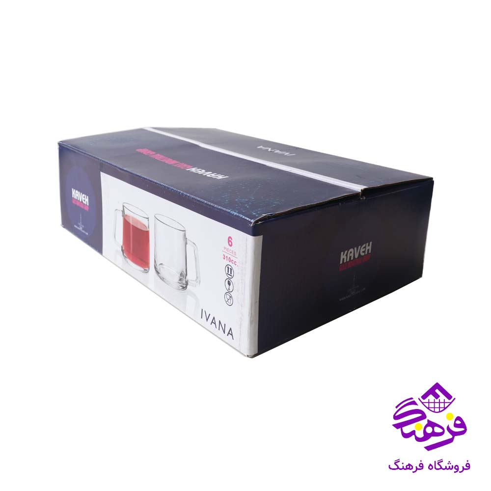 ليوان دسته دار بلور کاوه مدل ايوانا لب اکليل 