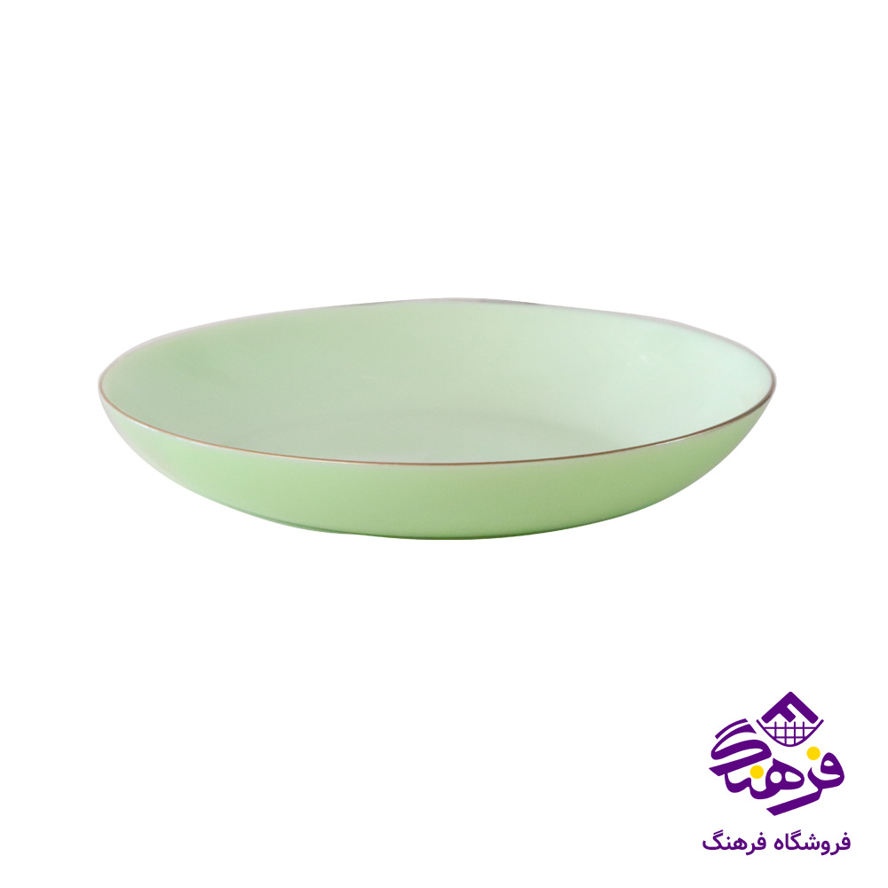 سرویس 26پارچه گلدن اپال مدل دیوالی سبز لب طلا نیو