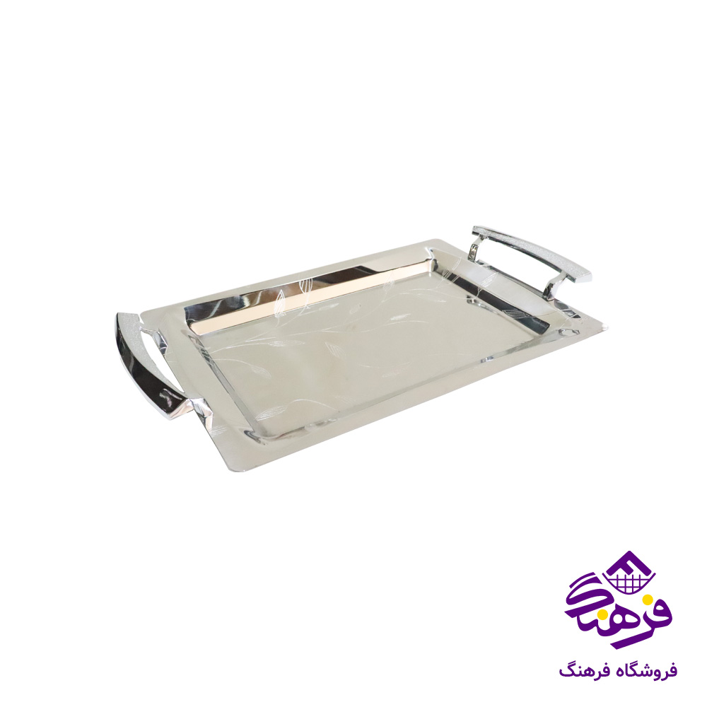 سينی مستطيل KTS مدل کف ايينه دسته زاماک جفتی 6153