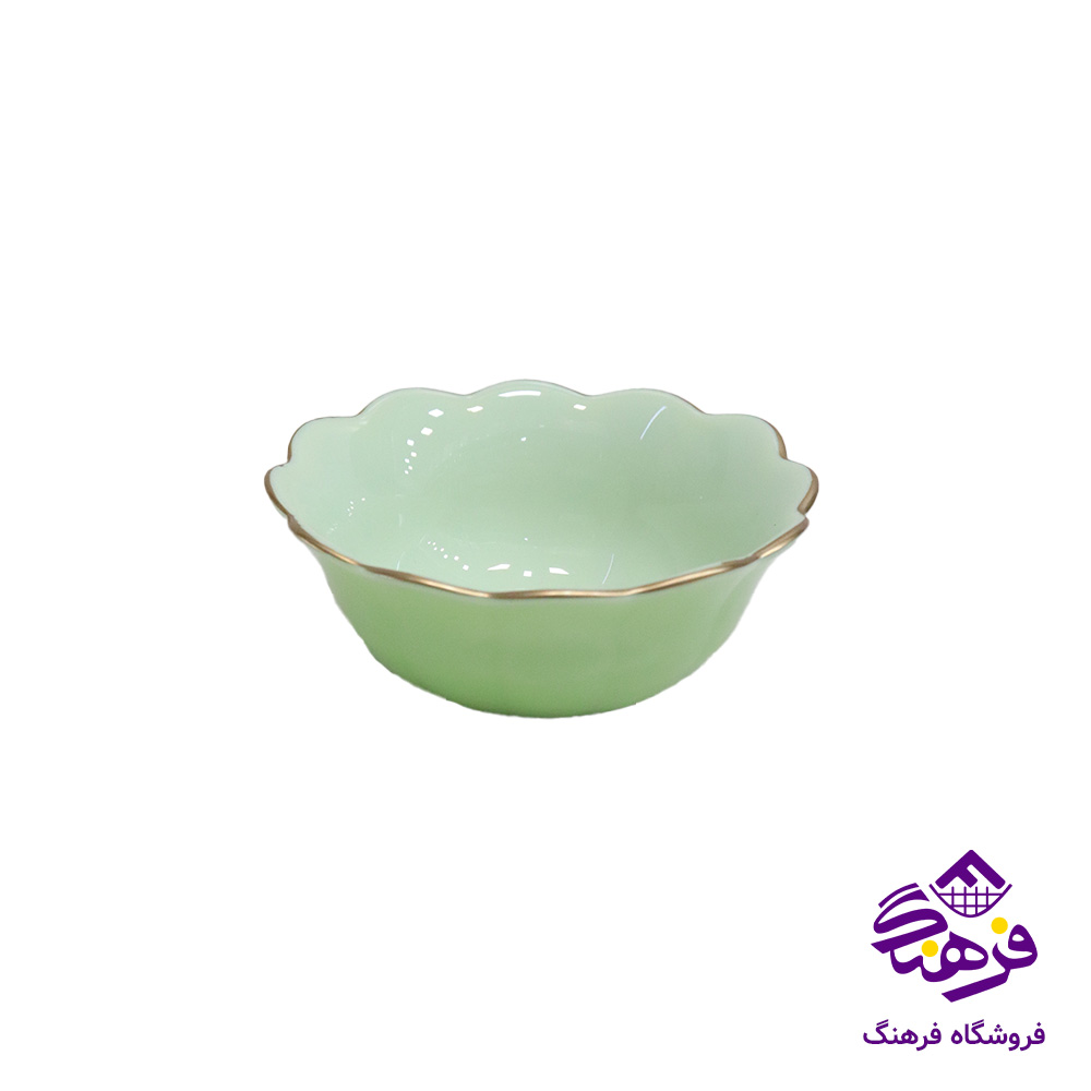 سرويس 26پارچه گلدن اپال مدل فلورينا سبز لب طلا 