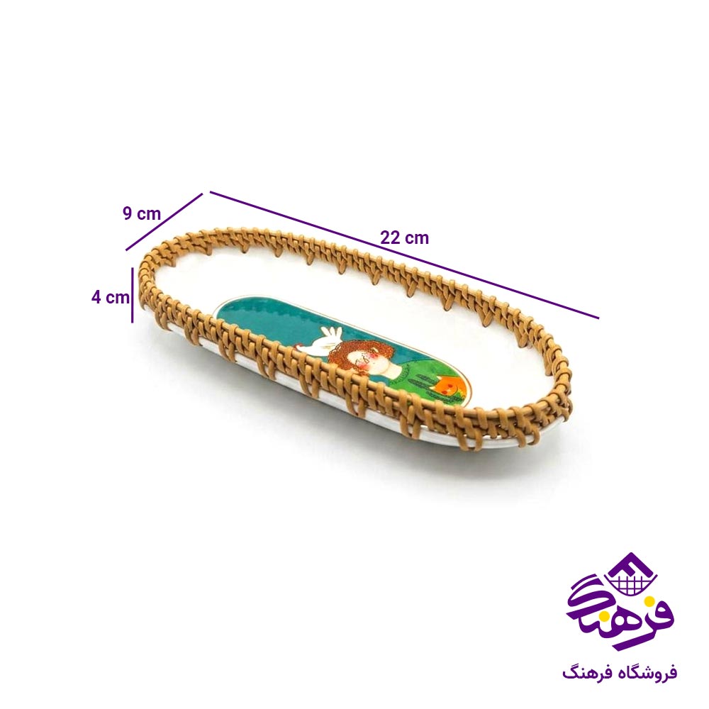 سبد بافت بیضی زیباسازان مدل سمفونی ترک سایز 3 کد 51252