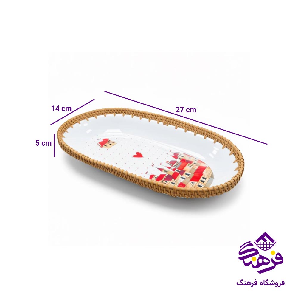 سبد بافت بیضی زیباسازان مدل سمفونی ترک سایز 2 کد 51251