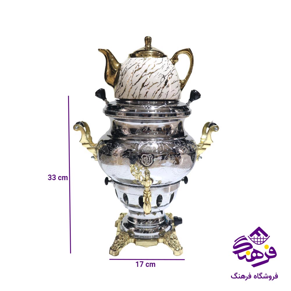 سماور نیک کالا مدل عدسی بی تنور