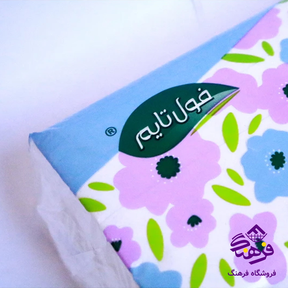 دستمال کاغذی فول تایم مدل 2لایه نایلونی 250برگ (8عددی) 