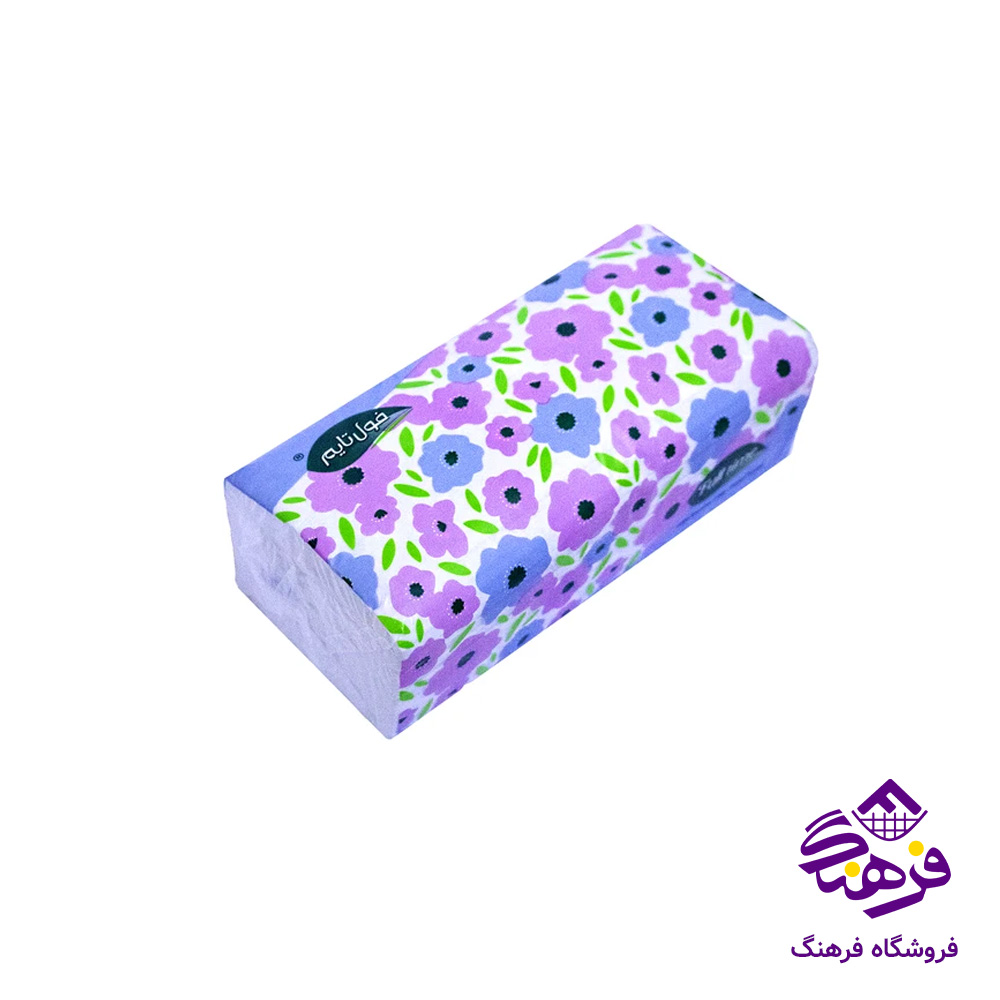 دستمال کاغذی فول تایم مدل 2لایه نایلونی 250برگ (8عددی) 