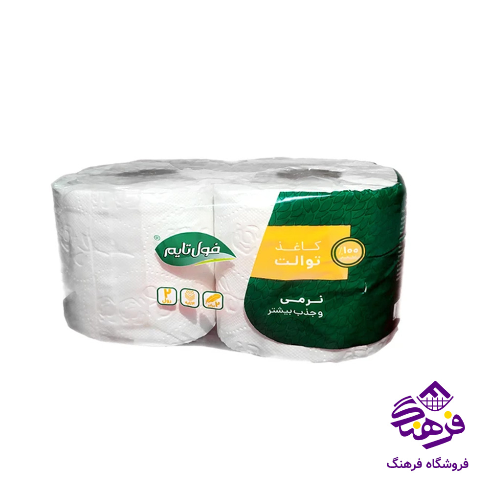 دستمال توالت فول تایم مدل 4لایه 140برگ (2عددی)