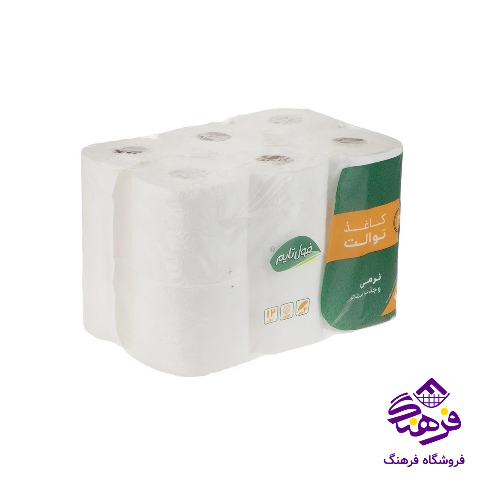 دستمال توالت فول تایم مدل 4لایه 140برگ (12عددی) 