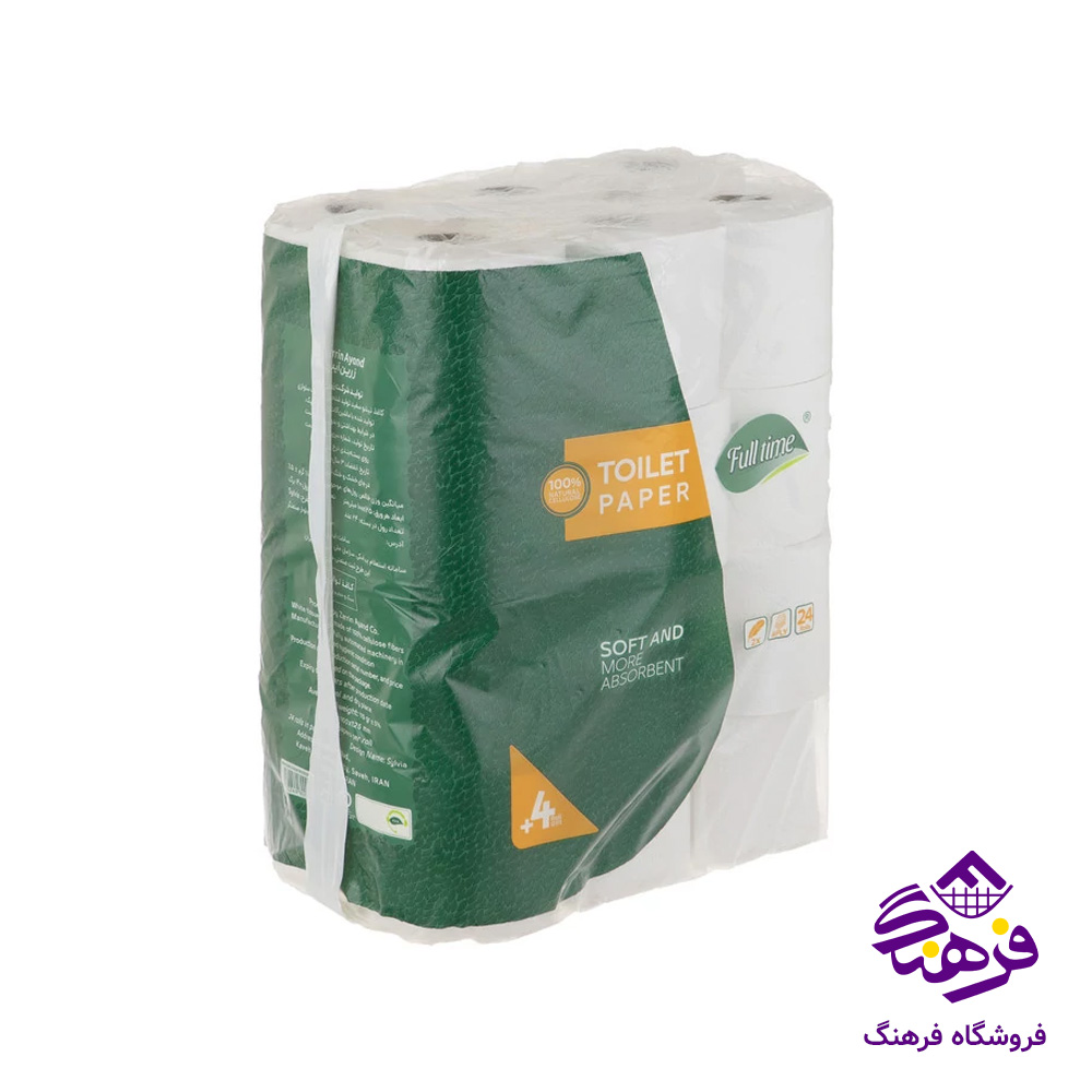 دستمال توالت فول تایم مدل 4لایه 140برگ (24عددی) 