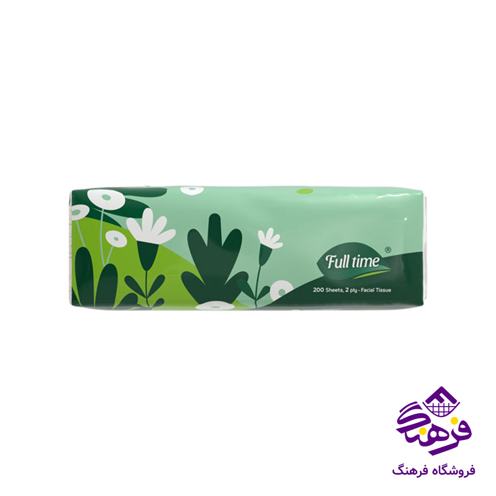 دستمال کاغذی فول تایم مدل 2لایه 200برگ 