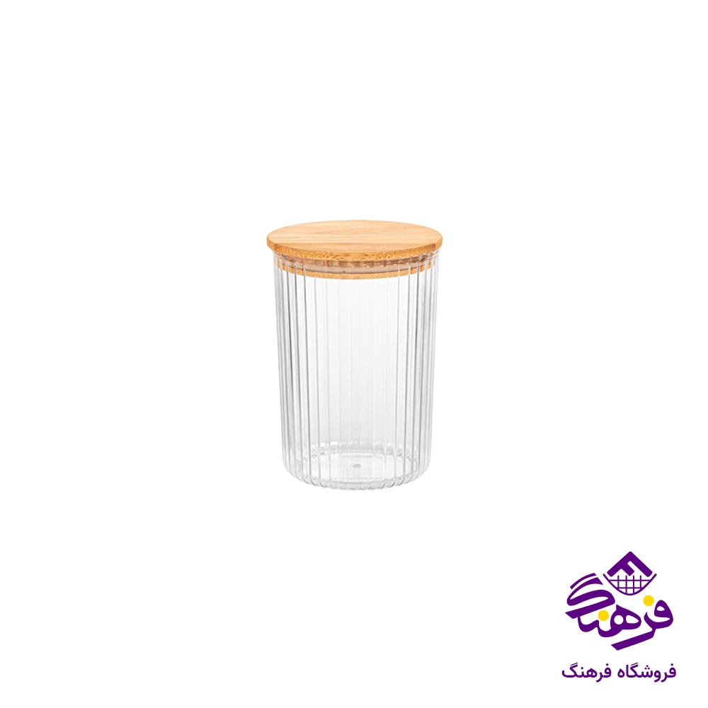بانکه لیمون مدل شیاردار درب چوبی 900 میلی لیتر
